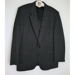 VINTAGE MEN'S GRAY PINSTRIPE BLAZER JACKET SPORT COAT - NINO CERRUTI - SIZE 46L